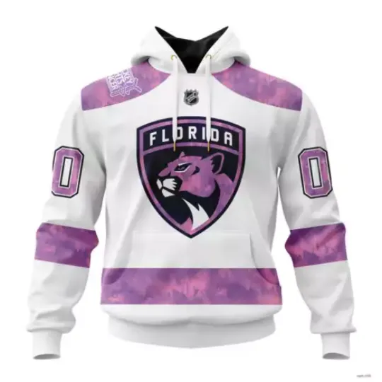 NHL Florida Panthers Personalized Hockey Fight Cancer 3D Hoodie