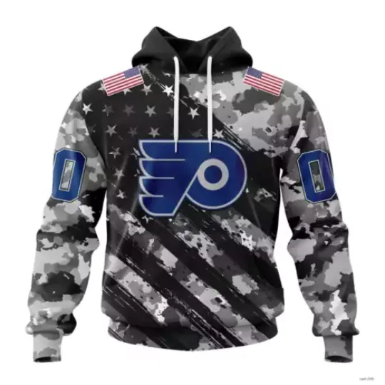 Personalized Philadelphia Flyers Special Camo Military 3D Hoodie