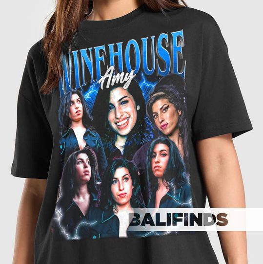AMY WINEHOUSE Unisex T-Shirt - Retro Amy Winehouse Music Graphic Tee - Music Shirt