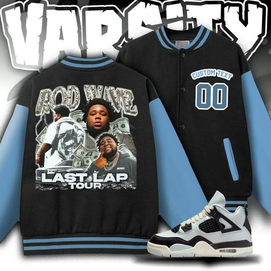 Custom Rod Wave Music Unisex Varsity Jacket, Rod Wave Last Lap Tour Varsity Jacket, Rod Wave Fan