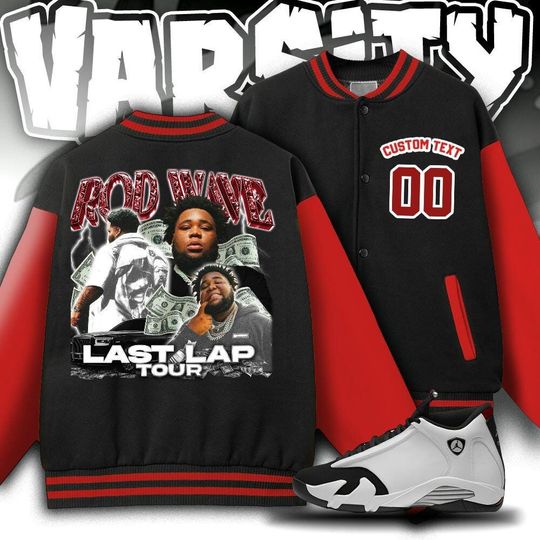 Custom Rod Wave Music Varsity Jacket, Rod Wave Last Lap Tour Varsity Jacket