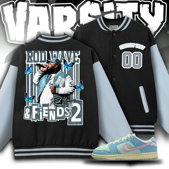 Custom Rod Wave Unisex Varsity Jacket, Rod Wave And Friends II Varsity Jacket