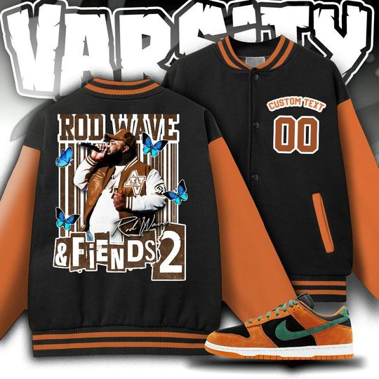 Custom Rod Wave Unisex Varsity Jacket, Rd Wave And Friends Varsity Jacket, Rod Wave Jacket