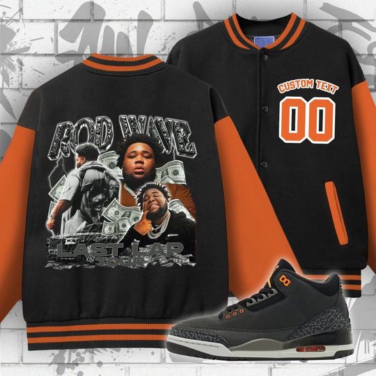 Custom Rod Wave Unisex Varsity Jacket, Rd Wave Last Lap Tour Jacket, Rod Wave Varsity Jacket