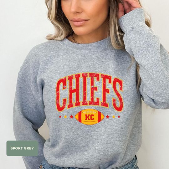 Chiefs KC Football Gildan Sweatshirt, KC Chiefs ,Football Season Sweatshirt, Chiefs  Sweatshirt, Football Lover Sweater, Football football Shirt