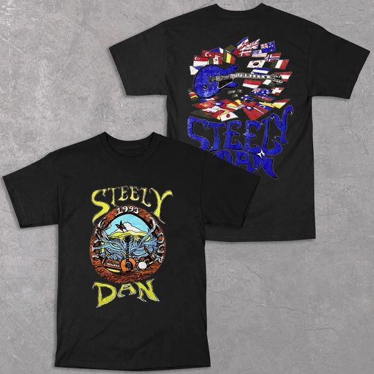 Vintage 90's Style Steely Dan World Tour Music T-Shirt, Music T-Shirt
