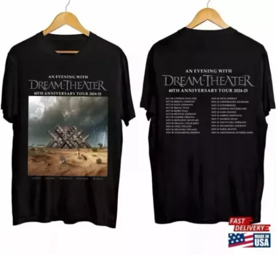 Dream Theater 40Th Anniversary Tour 2024 2025 Music T-Shirt