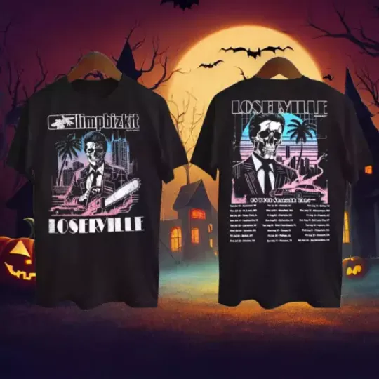 RARE !!! Limp Bizkit Loserville 2025 Merch Tour Music T-Shirt