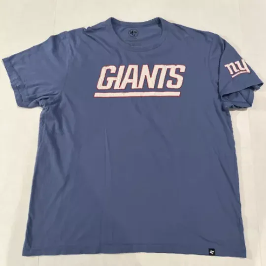 NWOT New York Giants Football Team 3D  Retro 3D Sewn-In Logo ‘47 Brand Shirt XL