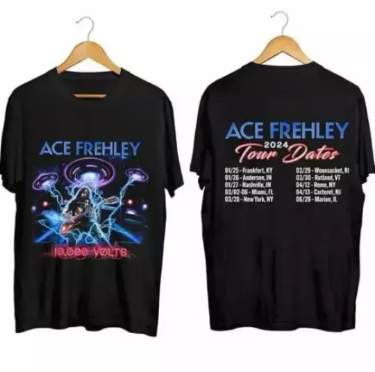 Ace Frehley's 2024 Tour Music T-Shirt, Ace Frehley Fan Music T-Shirt