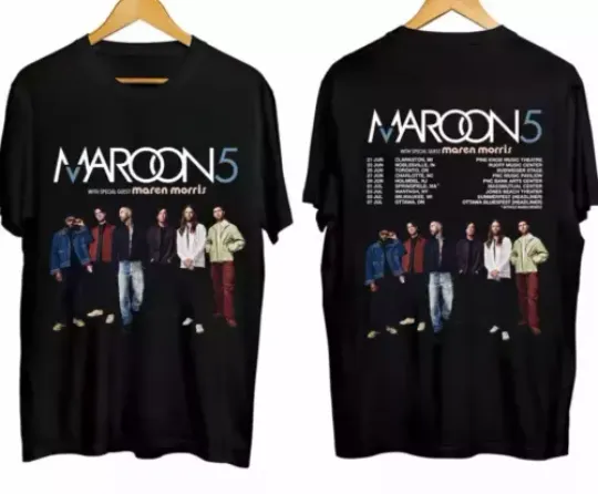 Maroon 5 2024 Tour Music T-Shirt, Maroon 5 Band Fan Music T-Shirt