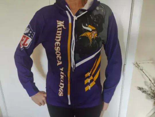 Minnesota Viking 3D Printed . Hoodie.  Adult . Size M.