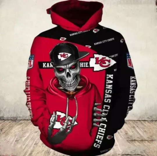 Kansas City Chiefs Logo Football 3D Hoodie The Death football 3D Sweatshirt