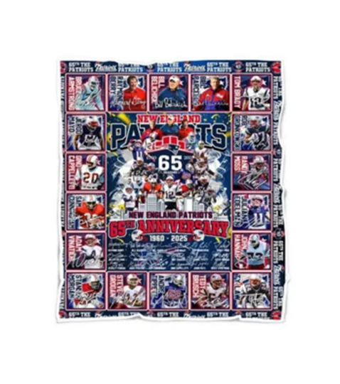 New England Patriots 65 Seasons 65th Anniversary 1960-2025 Blanket