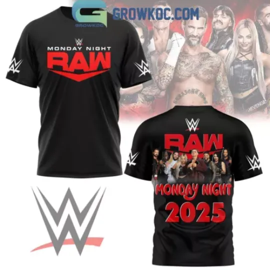 Wrestling Entertainment Raw Monday Night 2025 Celebration T-Shirt 3D