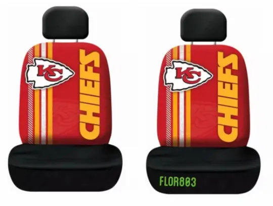 Kansas City Chiefs football Printed Logo Car Seat Cover-Set of Two