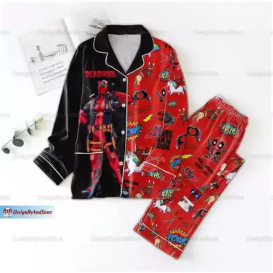 Halloween Deadpool Pajama Set, Spider Man Shirt, Spider Punk Holiday Pajamas,