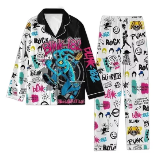 Bli-nk 182 Band Pajamas Set, Well I Guess This Is Growing Up Pjs, Bli-nk 182 Nor