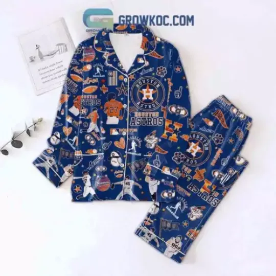 Personalized Houston Astros Reign Pajamas Set, Houston Astros Gift Pajamas Set