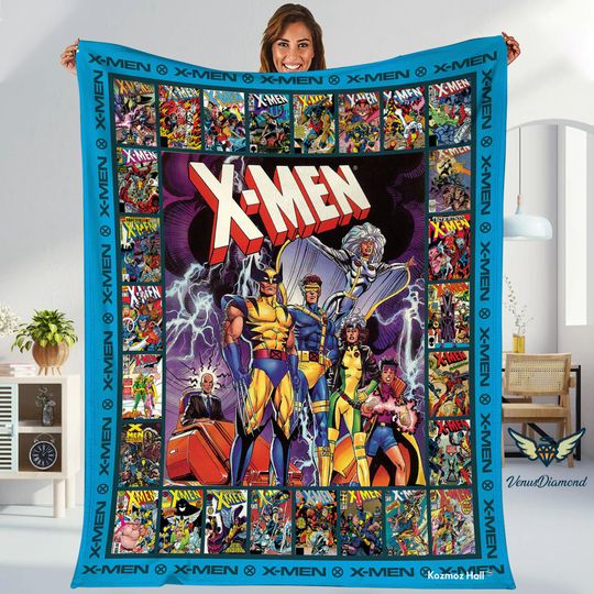 X Men Characters Fleece Blanket X Men Blanket X Men Wolverine Cyclops Professor X Storm Blanket Xmen Birthday Gift For Kids