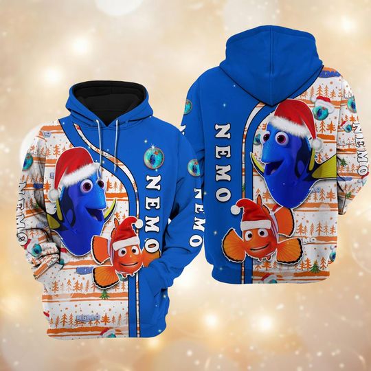 Finding Nemo Dory Christmas Hoodie, Nemo Dory Squirt Shirt, Nemo Fish Shirt, Unisex Hoodie, Finding Dory Shirt, Disney Women Shirt
