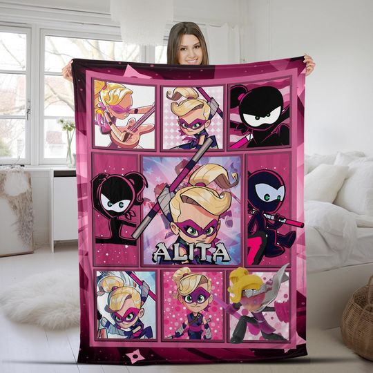Payton Ninja Family Birthday Blanket, Ninja Kidz tv Birthday Blanket, Ninja Kidz TV Blanket, Custom Ninja Kidz TV Birthday Blanket