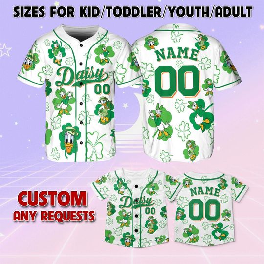 Mickey And Friends Daisy Lucky Sham Rock Jersey, Mickey And Friends Patrick's Day Jersey, Disney Daisy Lucky Shirt, Green Day Irish Shirt