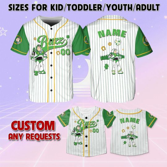 Toy Story Buzz Light Year Lucky Sham Rock Jersey, Toy Story Patrick's Day Jersey, Disney Buzz Light Year Lucky Shirt, Green Day Irish Shirt