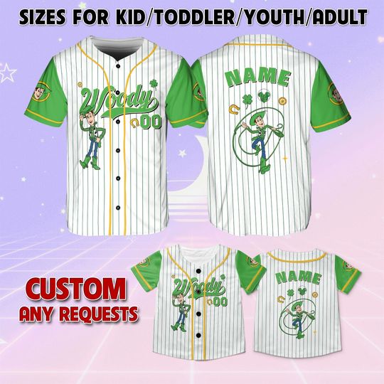 Toy Story Woody Lucky Sham Rock Jersey, Disney Toy Story Patrick's Day Jersey, Disney Woody Lucky Shirt, Green Day Irish Shirt