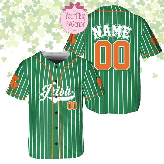 Discover Personalized St Patrick's Day Baseball Jersey, Custom Name And Number Lucky Charms Baseball Jersey, Shamrock Baseball Jersey, Irish Shirt