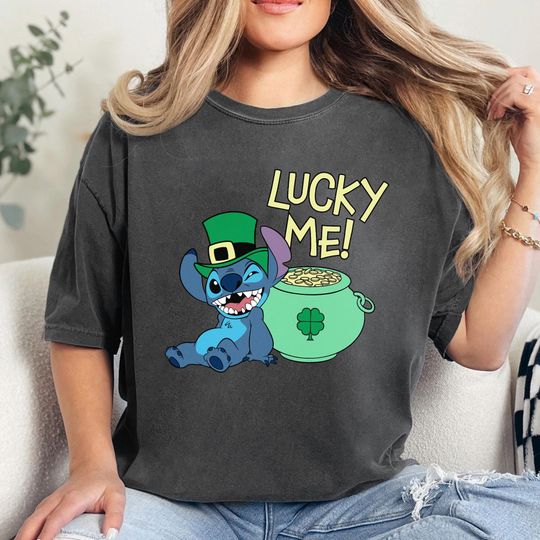 Disney Lilo And Stitch Lucky Me Stitch St Patricks Day Shirt, Lilo And Stitch Saint Patricks Day Shirt, Stitch Patricks Day Shirt