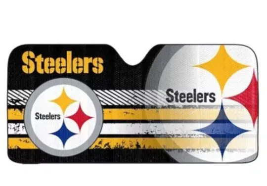 FANMATS football Pittsburgh Steeler Auto Shade 27.5 X 58 In Truck Car Windshield New