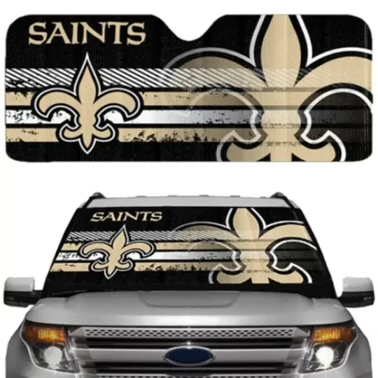 football New Orleans Saints Car Truck SUV Van Windshield Folding SunShade Large Size