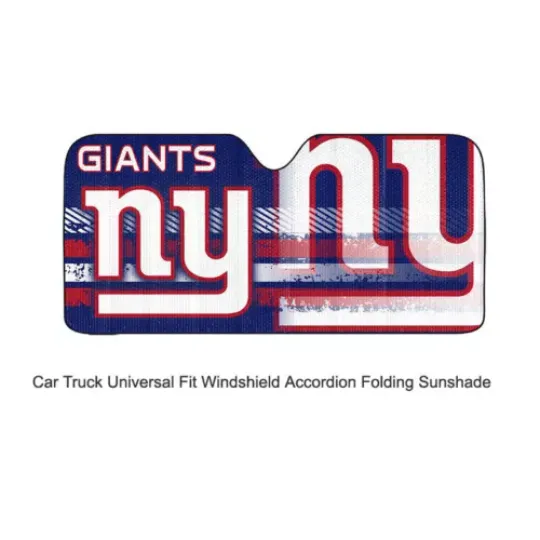 football New York Giants Car Truck Front Windshield Accordion SunShade Large Size