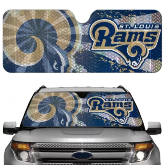 Saint Louis Rams Licensed football Reflective Car Windshield Sun Shade Automobile, St