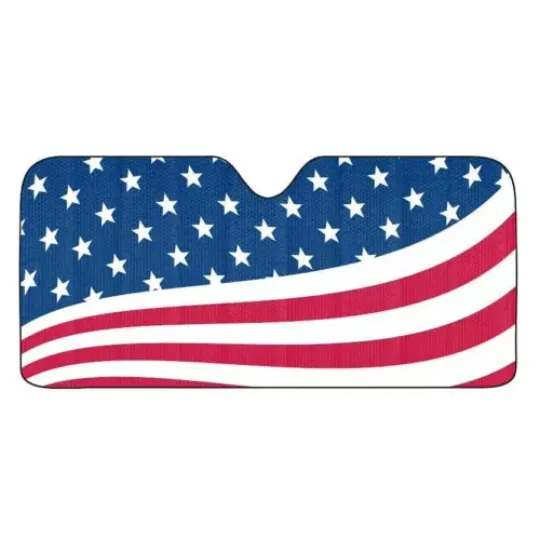 American Flag USA Auto Sun Shade [NEW] Car Truck Window Reflective Cover 59x27