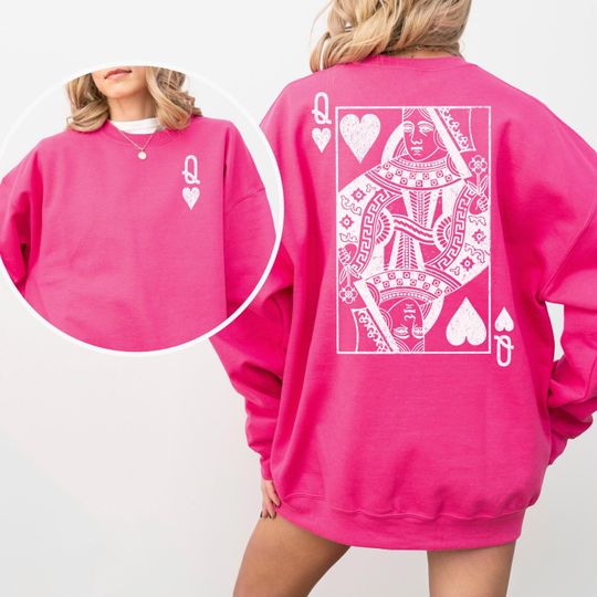 Queen of Hearts Sweatshirt, Funny Valentines Day Sweatshirt, Teacher Valentines Shirt