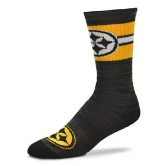 football Pittsburgh Steeler First String Crew Socks 2 Sizes Available Mens Womens