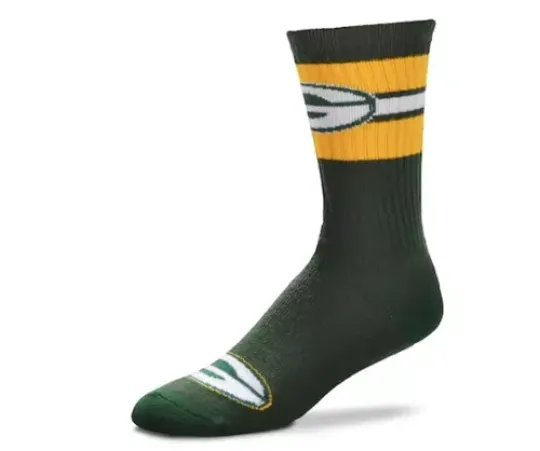 Green Bay Packers First String Crew Socks Medium Green
