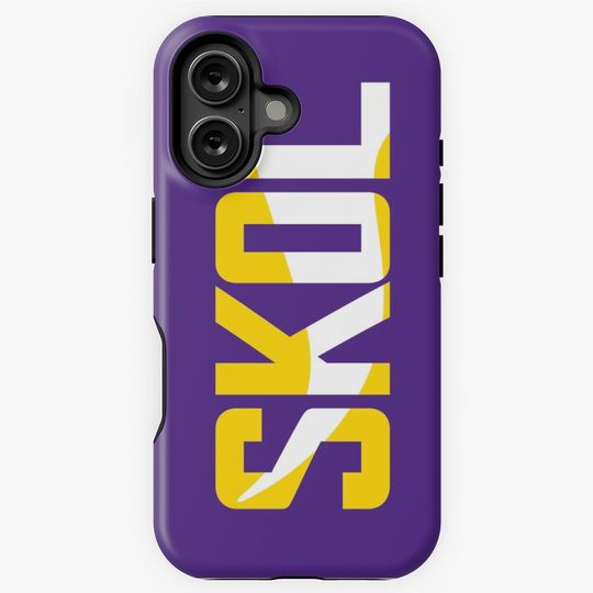 Minnesota Vikings Skol Text Design iPhone Case