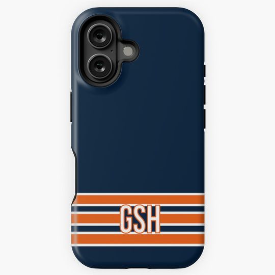 Chicago Bears Inspired GSH Stripes iPhone Case