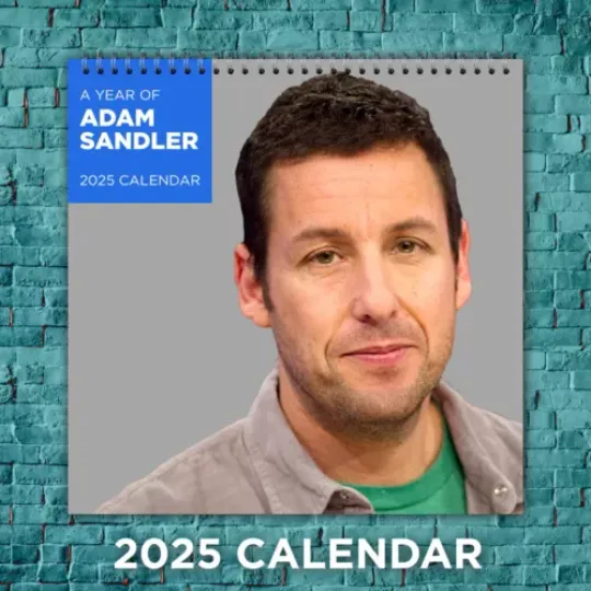 Adam Sandler 2025 Hollywood Stars Calendar, 12-Month Actor Wall Calendar