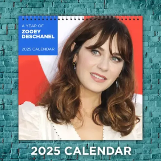 Zooey Deschanel 2025 Hollywood Stars Calendar, 12-Month Actress Wall Calendar