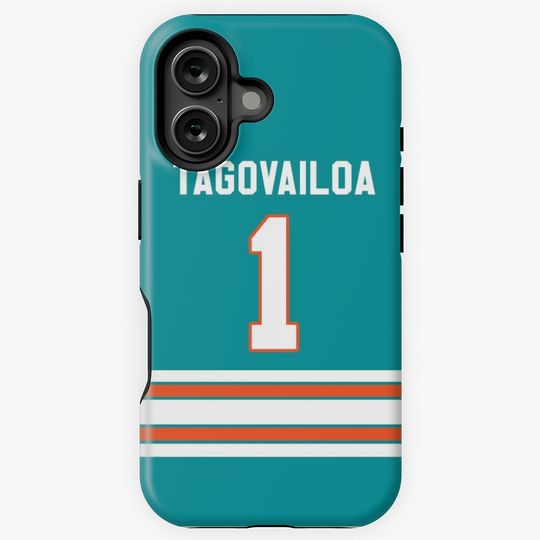Tua Tagovailoa Miami Dolphins Jersey Back Mask Phone Case iPhone Case & Cover Mask iPhone Case