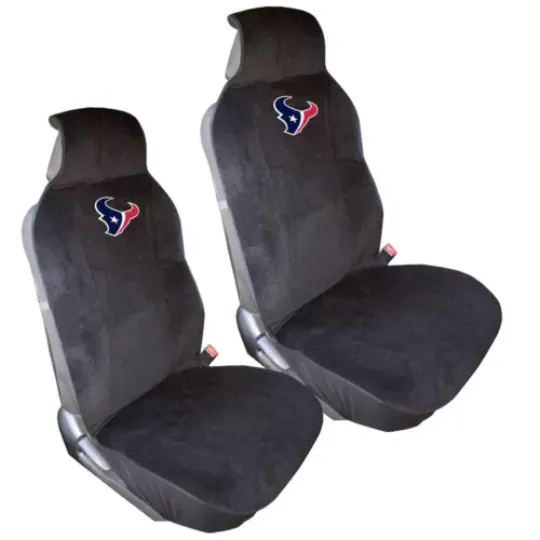 New football Houston Texans Car Truck SUV Van 2 Front Sideless Seat Covers Set