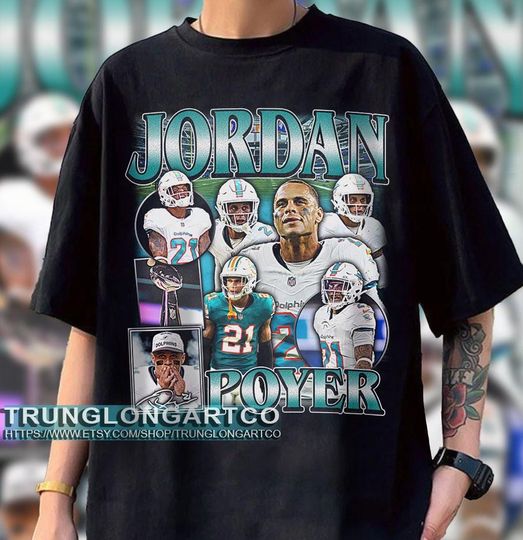Vintage 90s Graphic Style Jordan Poyer T-Shirt, Jordan Poyer shirt, Vintage Oversized Sport Tee, Retro American Football Bootleg Gift