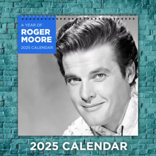 Roger Moore 2025 James Bond Calendar, 12-Month Actor Wall Calendar