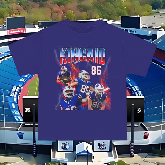 Vintage Buffalo Bills Retro 90s Bootleg T-Shirt, Dalton Kincaid Print Tee for Fans, football Apparel, Football Gift, Graphic Tee Shirt
