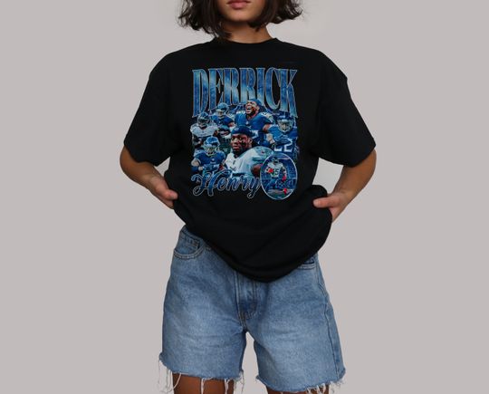 Derrick Henry Vintage Bootleg TShirt, 90s Retro Derrick Henry Graphic Tee, football American Football Derrick Henry Shirt, Derrick Henry Fan Gift