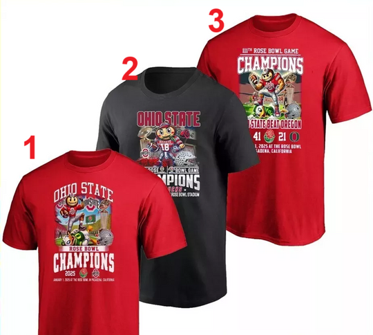 111th Ohio State Rose Bowl Champions 2025 T-Shirt
